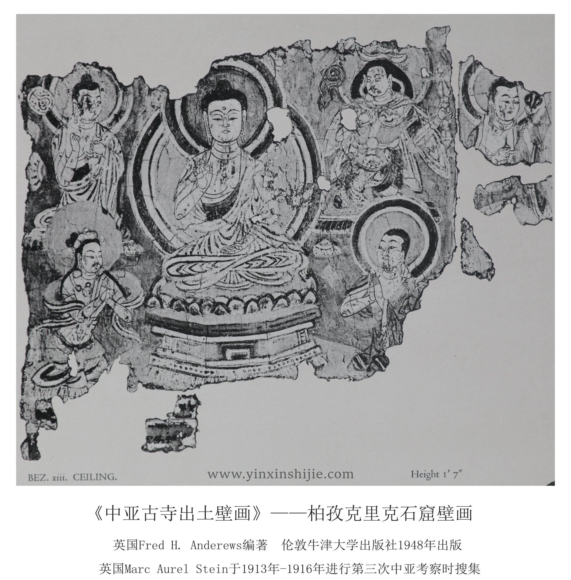 柏孜克里克石窟壁画（十七）—《中亚古寺出土壁画》1948年